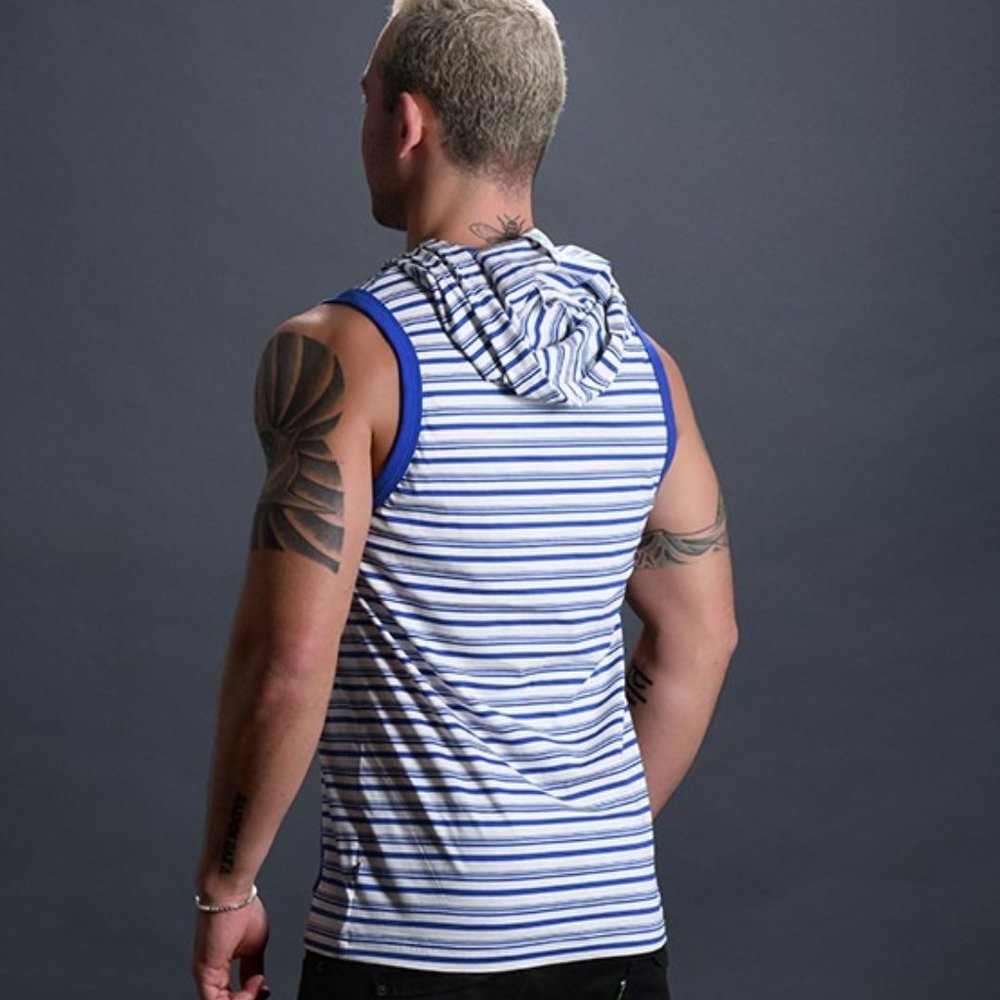 Andrew Christian Sleeveless Hoodie With Pocket - Picture 2 of 8